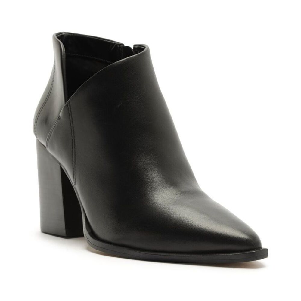 Arezzo Cora Leather Boot, Black